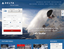 Tablet Screenshot of deltavacationsski.com